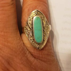 Vintage 925 Green Turquoise ring